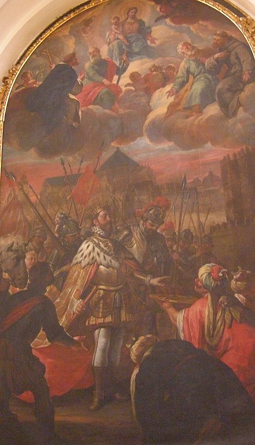 Moment image for Ferdinand the Saint arrived in Córdoba after its fall to knights and internal traitors.