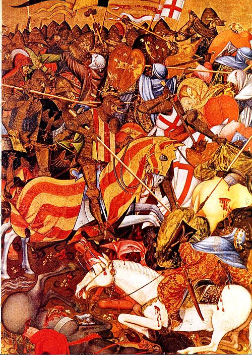 Moment image for Valencian king Zayyan ibn Mardanish loses to Aragonese invasion force at El Puig.