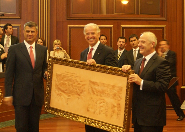 Moment image for Kosovo Declares Independence from Serbia Amid Ethnic Tension and International Reactions.