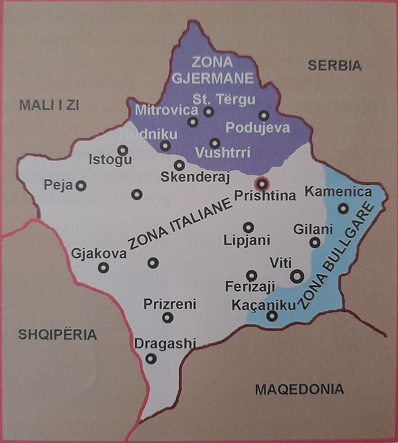 Moment image for Axis Redistributes Balkan Territories in WWII, Dividing Kosovo under Italian, German, and Bulgarian Control.