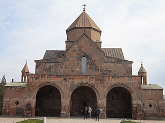 Moment image for Building of Saint Gayane Monastery showcasing Armenian architectural beauty and historical significance.