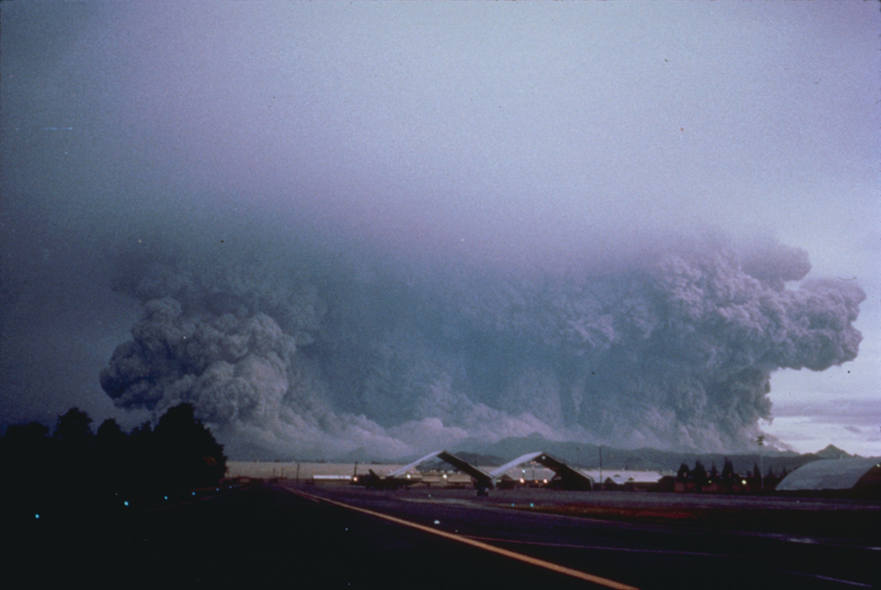 Moment image for Abandonment of Clark Air Base after volcanic eruption ravages it.