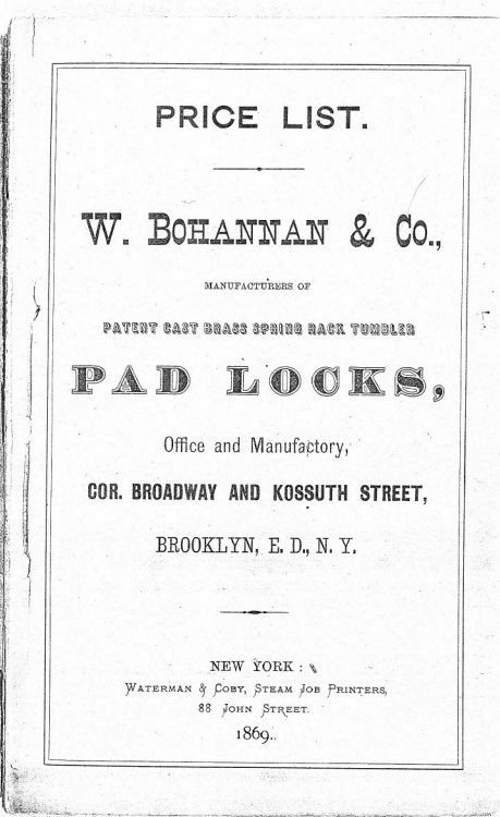 Moment image for W. Bohannan & Co. Issues an Early Product Catalogue