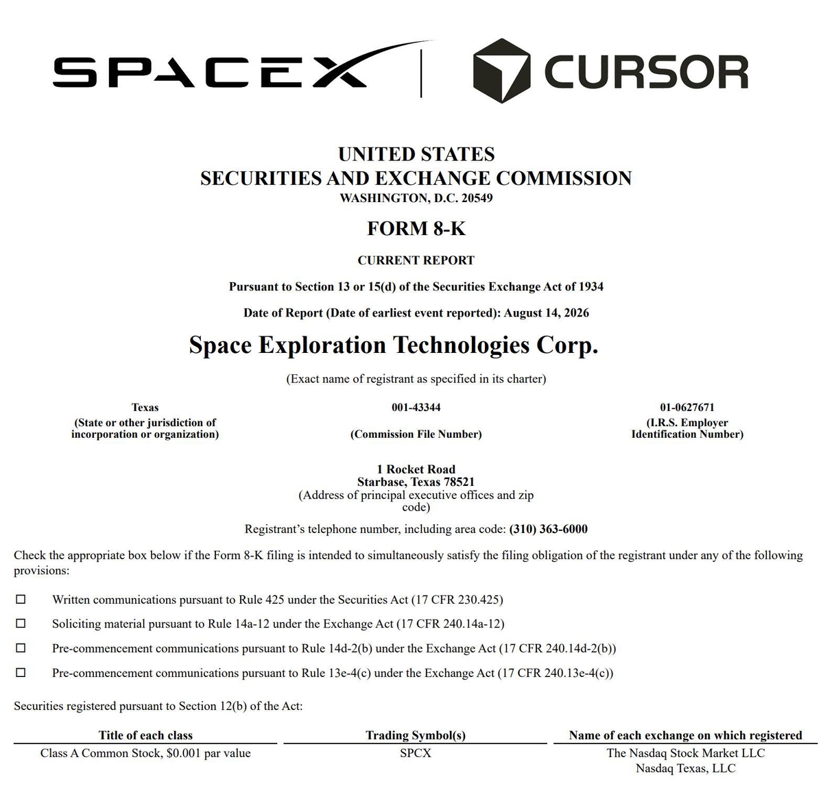 Moment image for SpaceX Completes $60 Billion Acquisition of AI Coding Platform Cursor