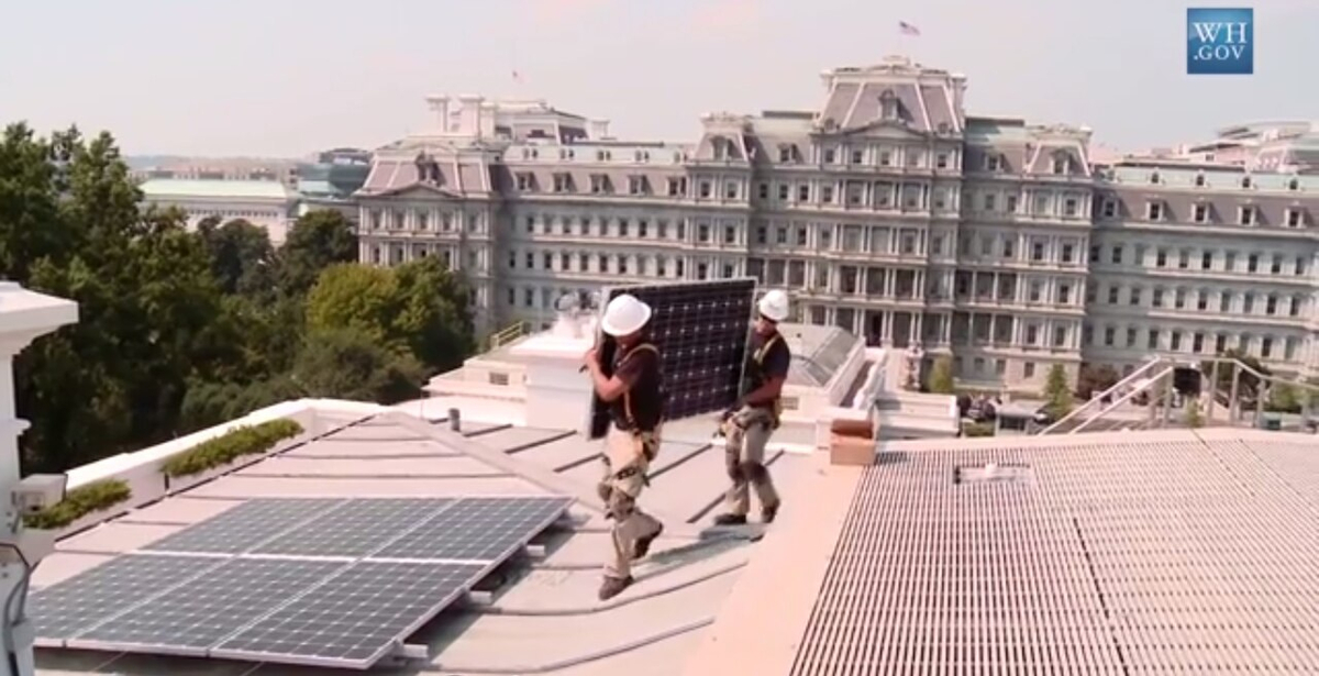 Moment image for Solar Panels Added to White House Roof