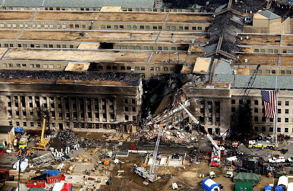 Moment image for Hijacked American Airlines Flight 77 crashes into the Pentagon