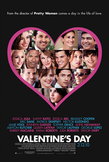 Moment image for Anne Hathaway shines in ensemble cast romantic comedy *Valentine's Day*.