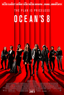 Moment image for Ocean's 8': Anne Hathaway shines in all-female heist film with comedic depth.