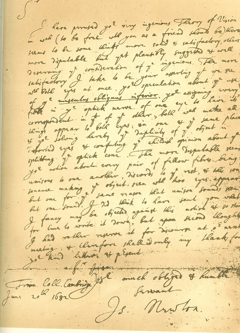 Moment image for Newton's Letter to William Briggs