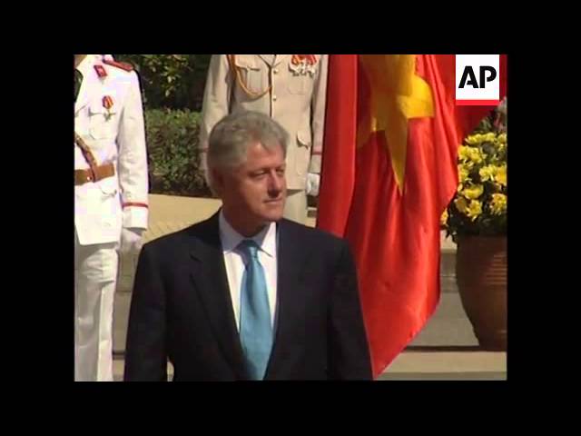 Moment image for Bill Clinton becomes the first U.S. President to visit Vietnam since the end of the Vietnam War.