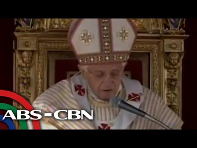 Moment image for Pope Benedict XVI canonized Kateri Tekakwitha.