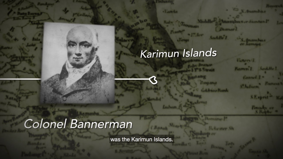 Moment image for Singapore's beginnings as a British trading post.