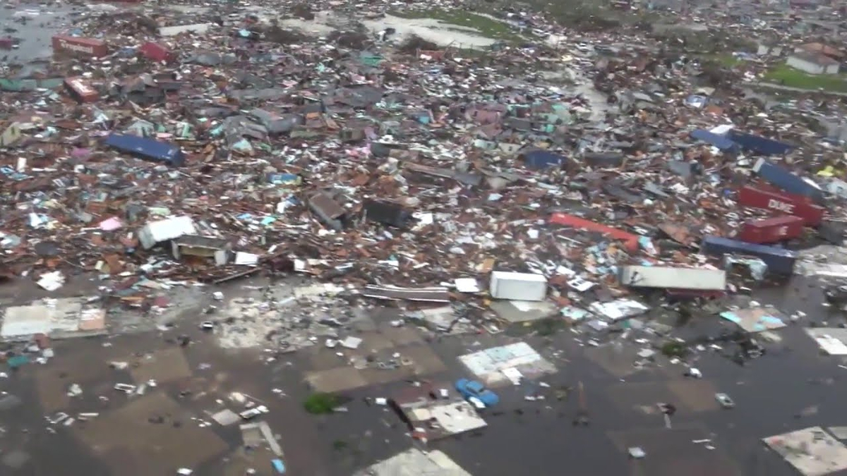 Moment image for Hurricane Dorian made landfall in the Bahamas