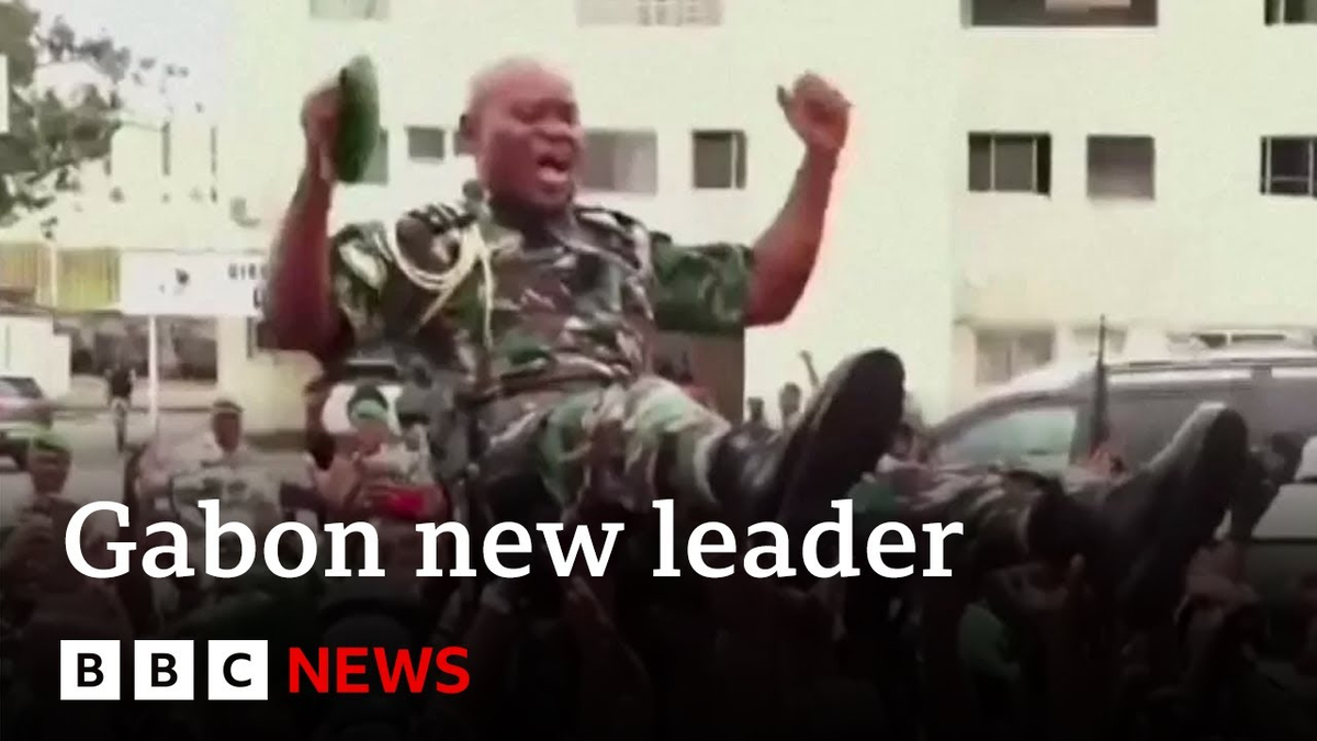 Moment image for Gabon coup leaders name Gen Brice Oligui Nguema as new leader