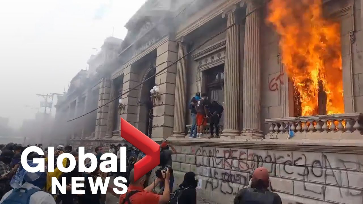 Moment image for Protesters set the Congress Building Ablaze During Demonstrations