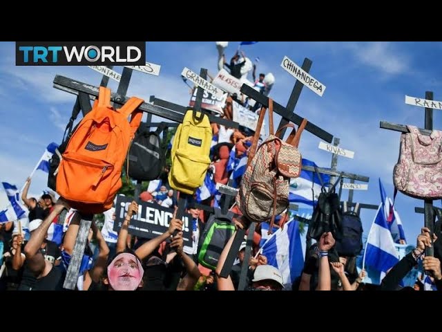 Moment image for Nicaraguan Protesters Demand Resignation of President Ortega Amid Ongoing Unrest