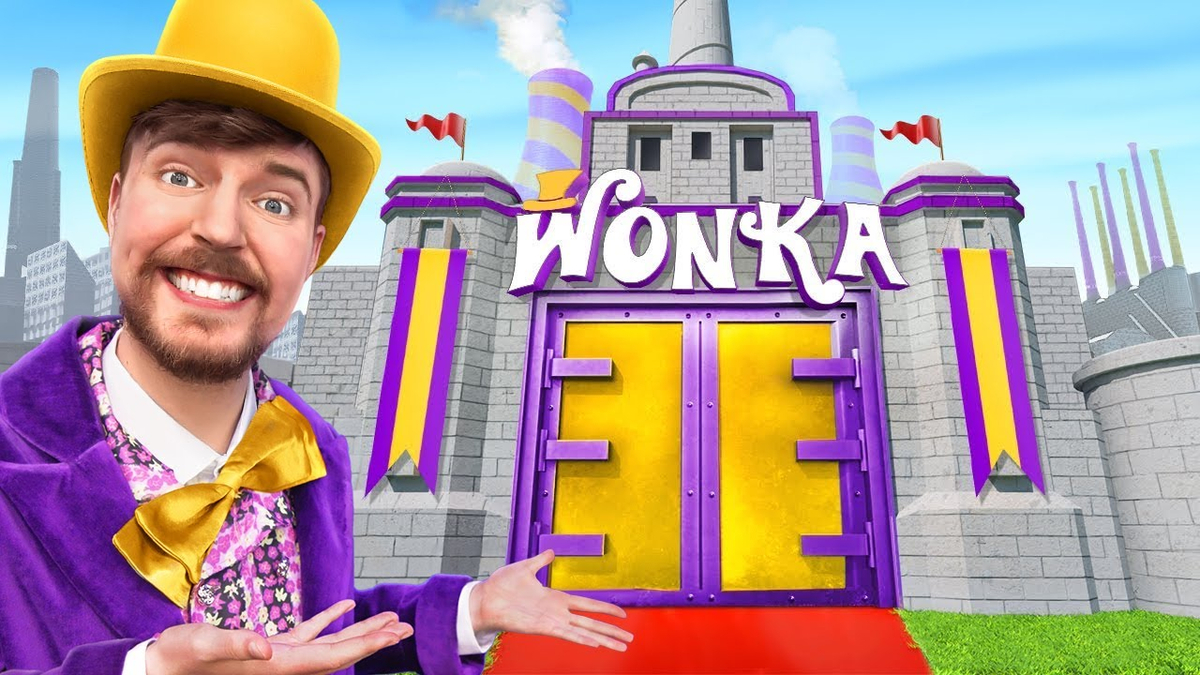Moment image for MrBeast Creates Willy Wonka's Chocolate Factory and Undertakes 30-Day Food Challenge