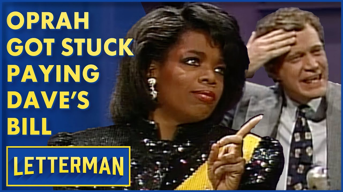 Moment image for Oprah Winfrey's Guest Appearance on David Letterman's Late Night Show in 1989