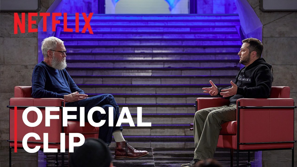 Moment image for David Letterman Interviews Ukrainian President Volodymyr Zelensky on Current Affairs and Challenges