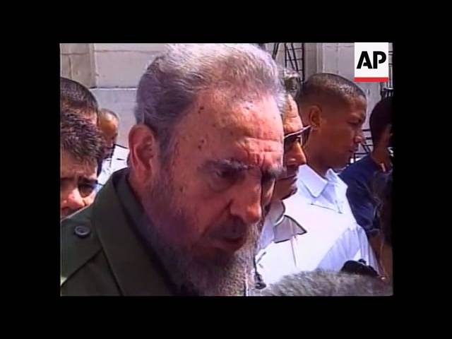 Moment image for Fidel Castro Faints at rally due to exhaustion