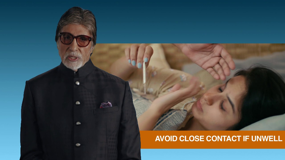 Moment image for Amitabh Bachchan played a crucial role in promoting health guidelines and awareness about COVID-19