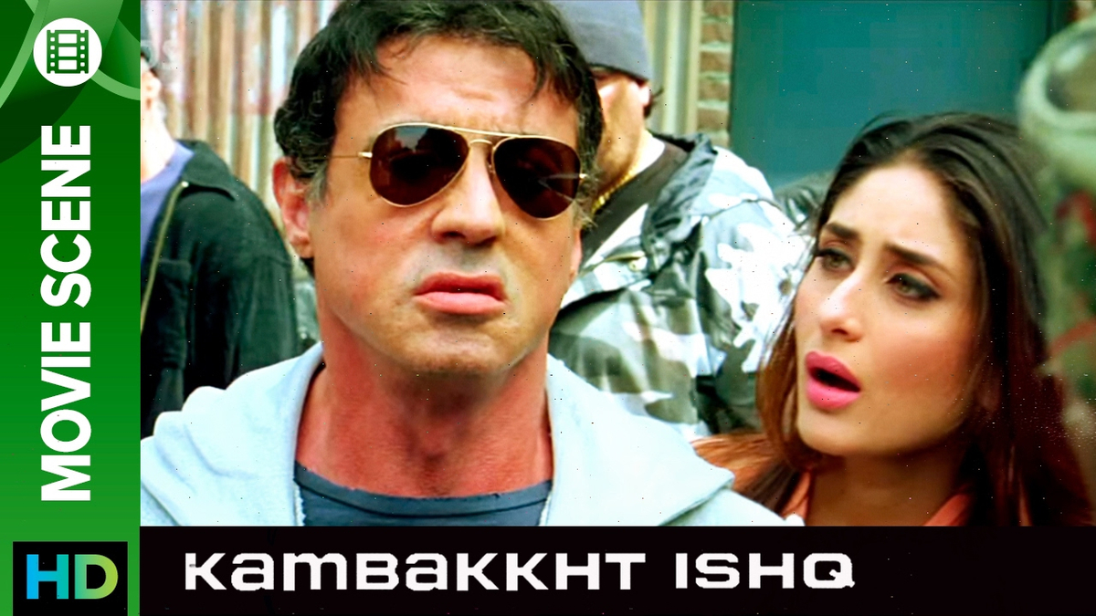 Moment image for Sylvester Stallone's cameo in Bollywood film
