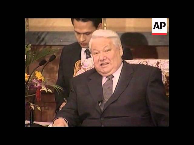 Moment image for Yeltsin criticizes Clinton over Chechnya