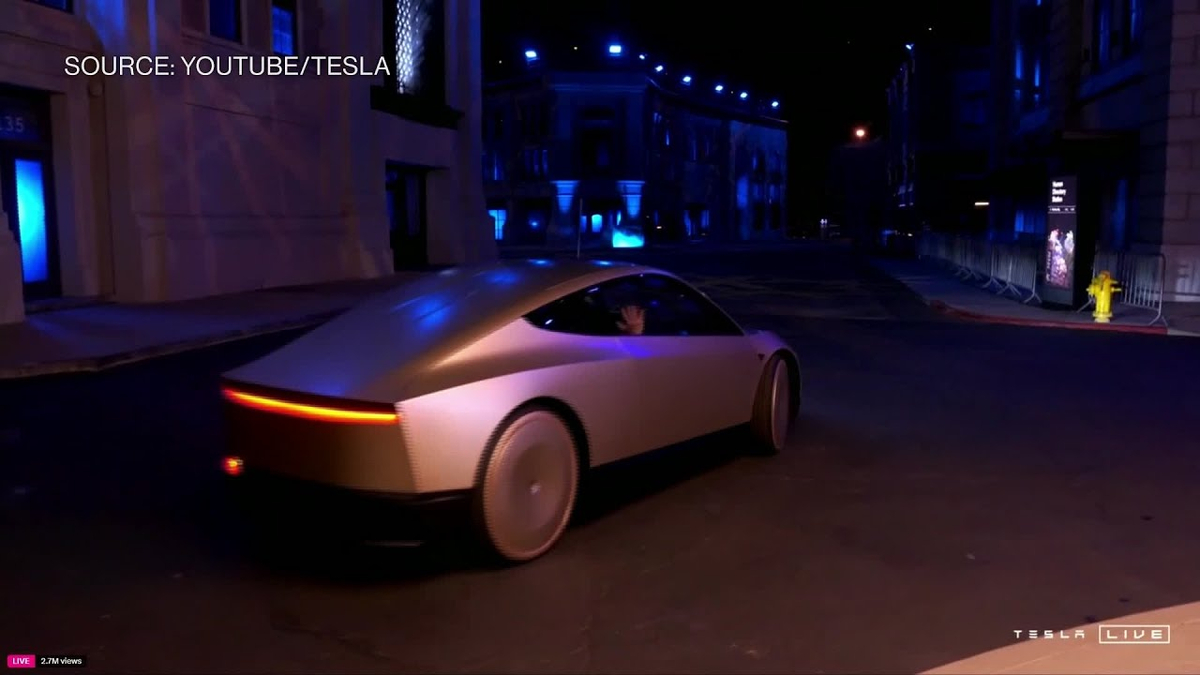 Moment image for Tesla Formally Introduces the Cybercab Robotaxi