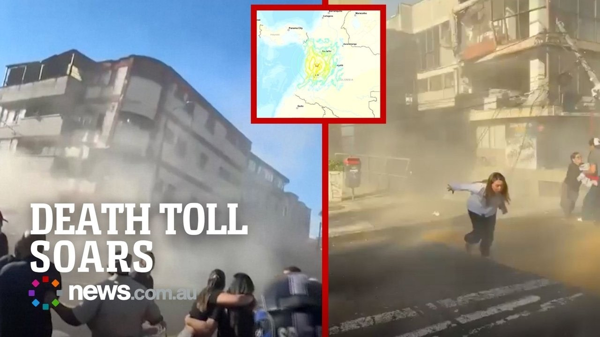 Moment image for Colombia's 7.4 Magnitude Earthquake on 10/08/2026 Leaves Hundreds Dead and Thousands Affected