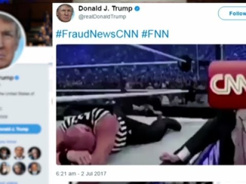 Moment image for Trump Posts Edited Video Criticizing CNN
