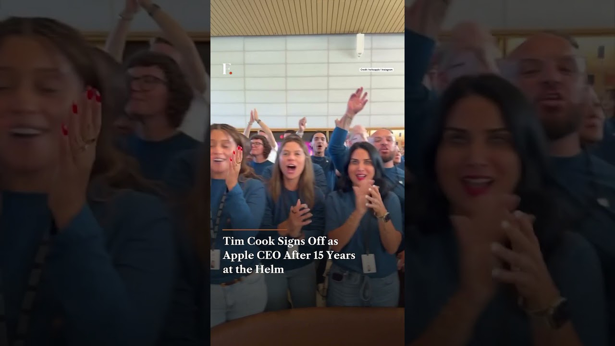 Moment image for Tim Cook Steps Down as Apple CEO After 15 Years of Leadership